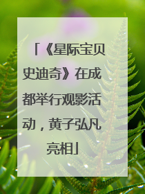 《星际宝贝史迪奇》在成都举行观影活动，黄子弘凡亮相