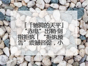 「驰骋的天平」“赤电”出鞘·剑指拒执︱“拒执预告”震撼督促，小心“执行”变“执刑”