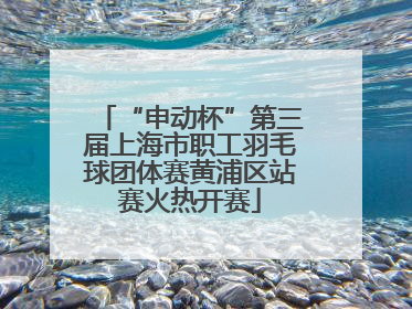 “申动杯”第三届上海市职工羽毛球团体赛黄浦区站赛火热开赛