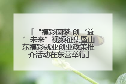 “福彩圆梦 创‘益’未来”视频征集暨山东福彩就业创业政策推介活动在东营举行