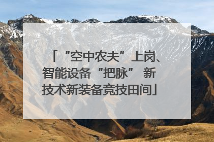 “空中农夫”上岗、智能设备“把脉” 新技术新装备竞技田间