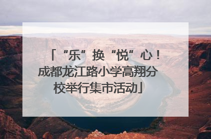 “乐”换“悦”心！成都龙江路小学高翔分校举行集市活动