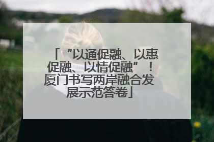 “以通促融、以惠促融、以情促融”！厦门书写两岸融合发展示范答卷