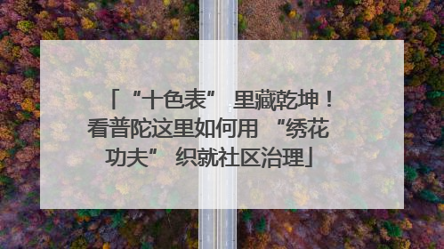 “十色表” 里藏乾坤！看普陀这里如何用 “绣花功夫” 织就社区治理
