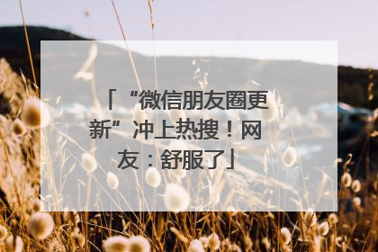 “微信朋友圈更新”冲上热搜！网友：舒服了