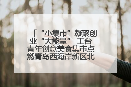 “小集市”凝聚创业“大能量” 王台青年创意美食集市点燃青岛西海岸新区北部新城夜经济