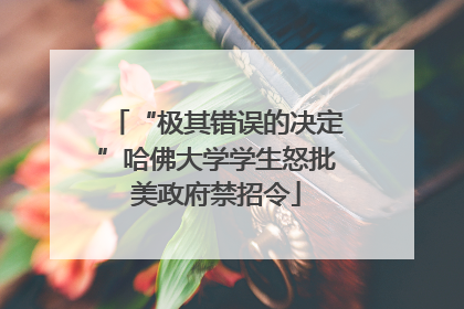 “极其错误的决定”哈佛大学学生怒批美政府禁招令