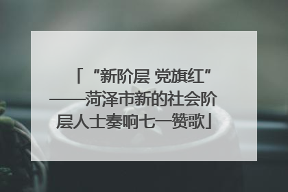 “新阶层 党旗红”——菏泽市新的社会阶层人士奏响七一赞歌