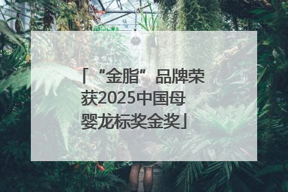 “金脂”品牌荣获2025中国母婴龙标奖金奖