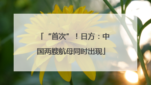 “首次”！日方：中国两艘航母同时出现
