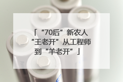 “70后”新农人“王老开”从工程师到“羊老开”