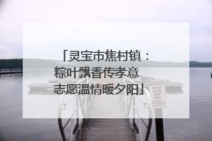灵宝市焦村镇：粽叶飘香传孝意 志愿温情暖夕阳
