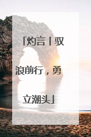 灼言丨驭浪前行，勇立潮头