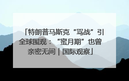 特朗普马斯克“骂战”引全球围观：“蜜月期”也曾亲密无间｜国际观察