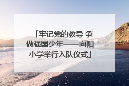 牢记党的教导 争做强国少年——向阳小学举行入队仪式