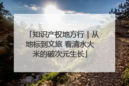 知识产权地方行｜从地标到文旅 看清水大米的破次元生长