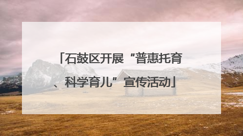 石鼓区开展“普惠托育、科学育儿”宣传活动