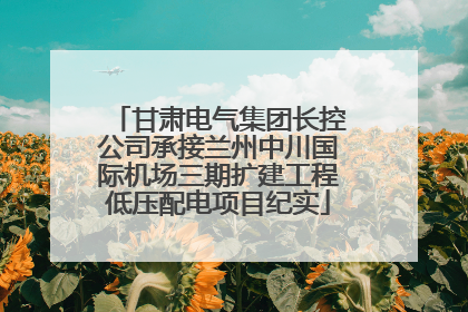 甘肃电气集团长控公司承接兰州中川国际机场三期扩建工程低压配电项目纪实