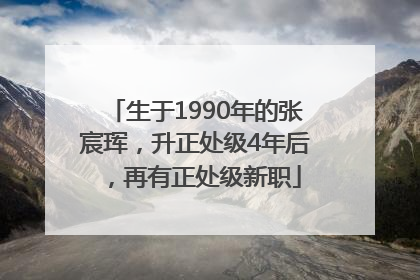 生于1990年的张宸珲，升正处级4年后，再有正处级新职