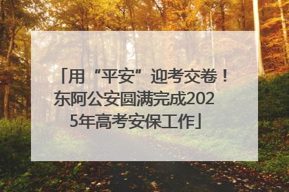 用“平安”迎考交卷！东阿公安圆满完成2025年高考安保工作