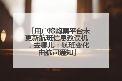 用户称购票平台未更新航班信息致误机，去哪儿：航班变化由航司通知