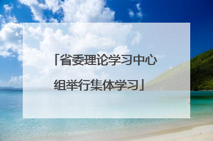 省委理论学习中心组举行集体学习