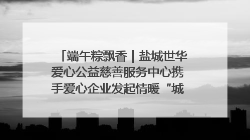 端午粽飘香｜盐城世华爱心公益慈善服务中心携手爱心企业发起情暖“城市守护者”慰问活动