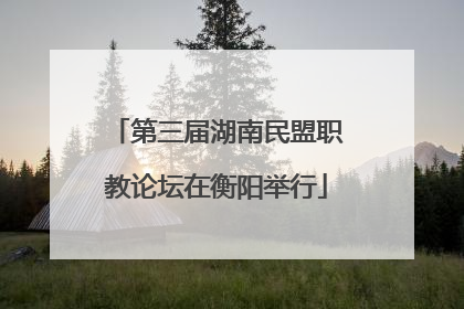 第三届湖南民盟职教论坛在衡阳举行