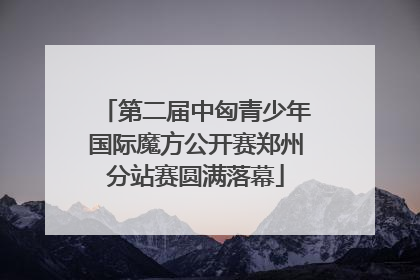 第二届中匈青少年国际魔方公开赛郑州分站赛圆满落幕