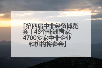 第四届中非经贸博览会丨48个非洲国家、4700多家中非企业和机构将参会