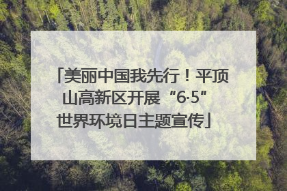 美丽中国我先行！平顶山高新区开展“6·5”世界环境日主题宣传