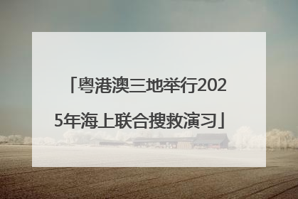 粤港澳三地举行2025年海上联合搜救演习