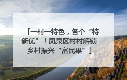 一村一特色，各个“特新优”！凤泉区村村解锁乡村振兴“富民果”