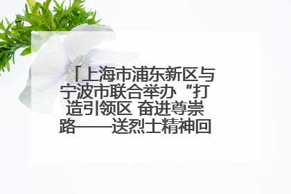 上海市浦东新区与宁波市联合举办“打造引领区 奋进尊崇路——送烈士精神回家乡”主题活动
