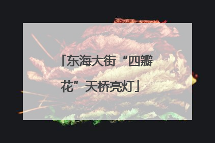 东海大街“四瓣花”天桥亮灯