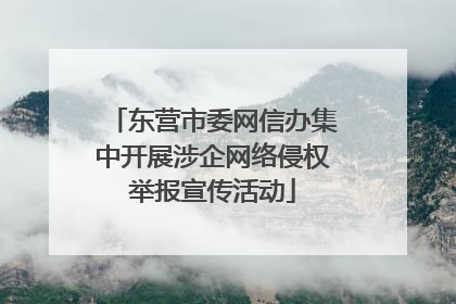 东营市委网信办集中开展涉企网络侵权举报宣传活动