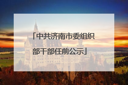 中共济南市委组织部干部任前公示