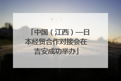 中国（江西）—日本经贸合作对接会在吉安成功举办