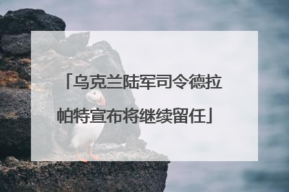 乌克兰陆军司令德拉帕特宣布将继续留任