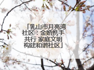 乳山市月亮湾社区：金婚携手共行 家庭文明构建和谐社区