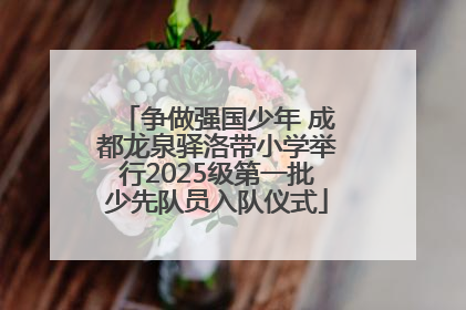争做强国少年 成都龙泉驿洛带小学举行2025级第一批少先队员入队仪式