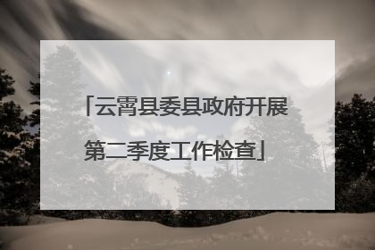 云霄县委县政府开展第二季度工作检查