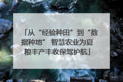 从“经验种田”到“数据种地” 智慧农业为夏粮丰产丰收保驾护航