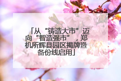 从“铸造大市”迈向“智造强市”，郑机所辉县园区揭牌暨备份线启用