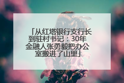 从红塔银行支行长到驻村书记：30年金融人张勇毅把办公室搬进了山里