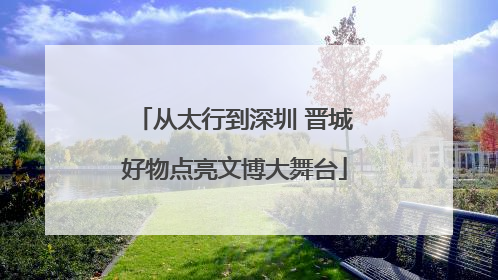 从太行到深圳 晋城好物点亮文博大舞台