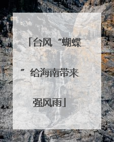 台风“蝴蝶”给海南带来强风雨