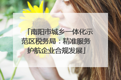 南阳市城乡一体化示范区税务局：精准服务护航企业合规发展