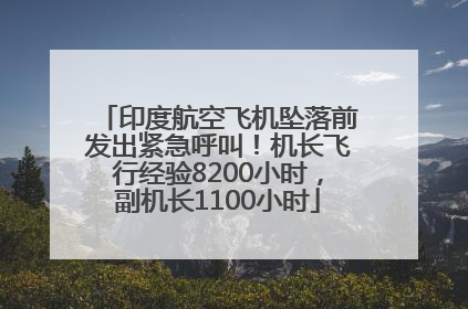 印度航空飞机坠落前发出紧急呼叫！机长飞行经验8200小时，副机长1100小时