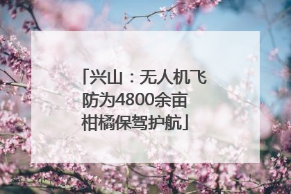 兴山：无人机飞防为4800余亩柑橘保驾护航